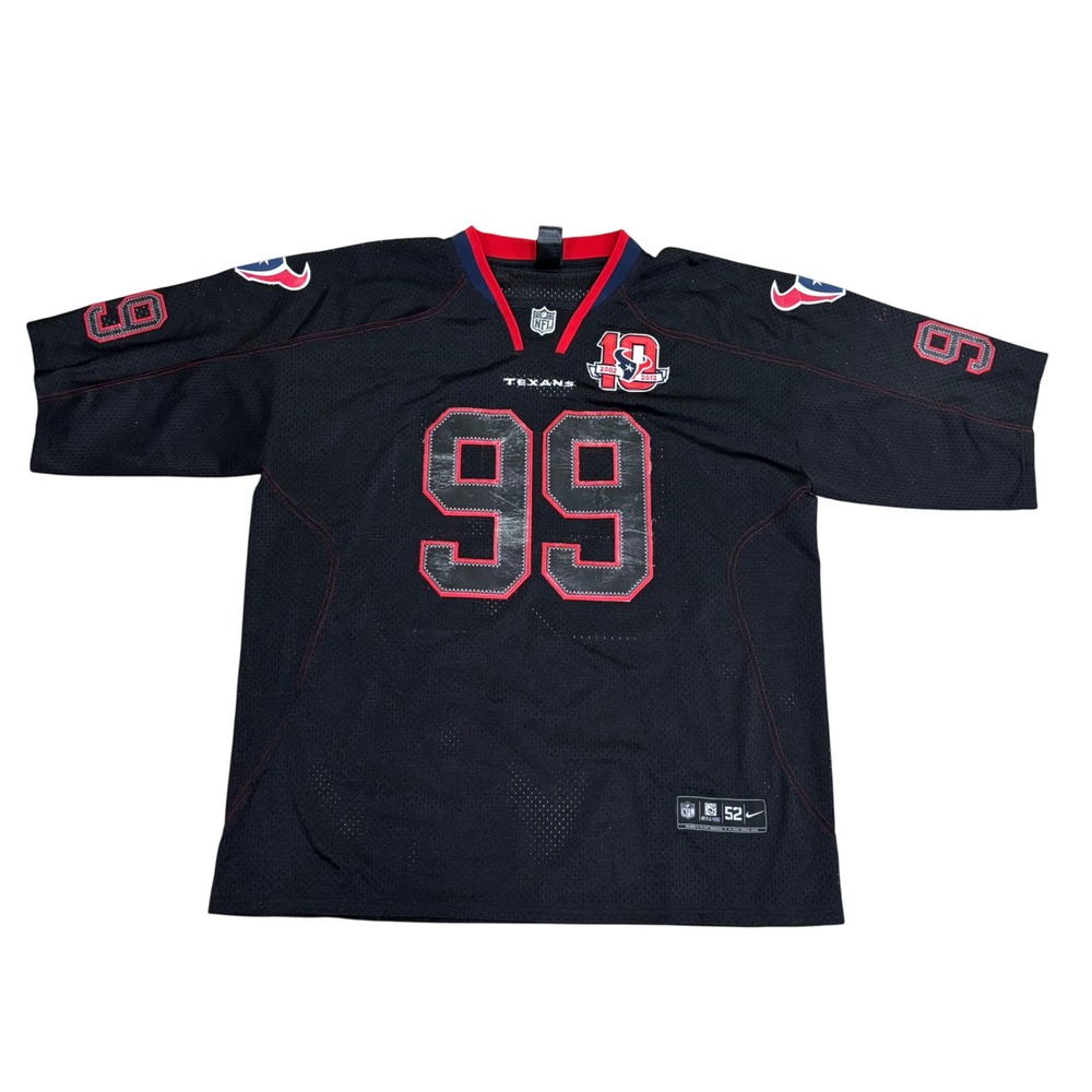 Nike Houston Texans JJ Watt‎ 99 Jersey Black 10th Anniversary Men Size 52